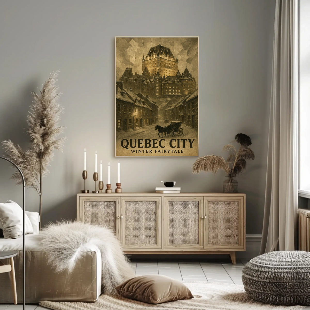 Quebec City Winter Fairytale Poster