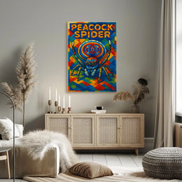 Peacock Spider Mosaic Poster