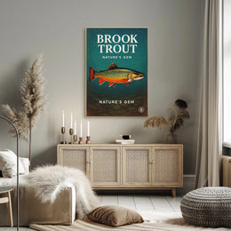 Nature's Gem Brook Trout Poster PosterGoat