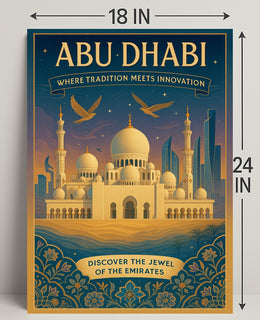 Abu Dhabi Fusion: Modern Meets Tradition Urban or Cityscape Poster