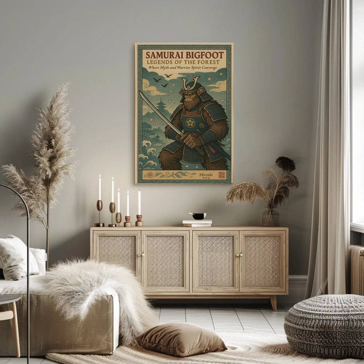 Samurai Bigfoot Legends of the Forest Poster