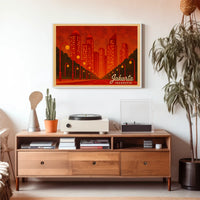 Jakarta, Indonesia Cityscape Poster