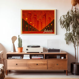 Jakarta, Indonesia Cityscape Poster
