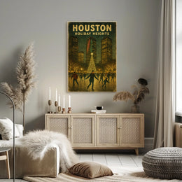 Houston Holiday Heights Poster