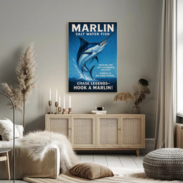 Marlin Saltwater Adventure Poster PosterGoat
