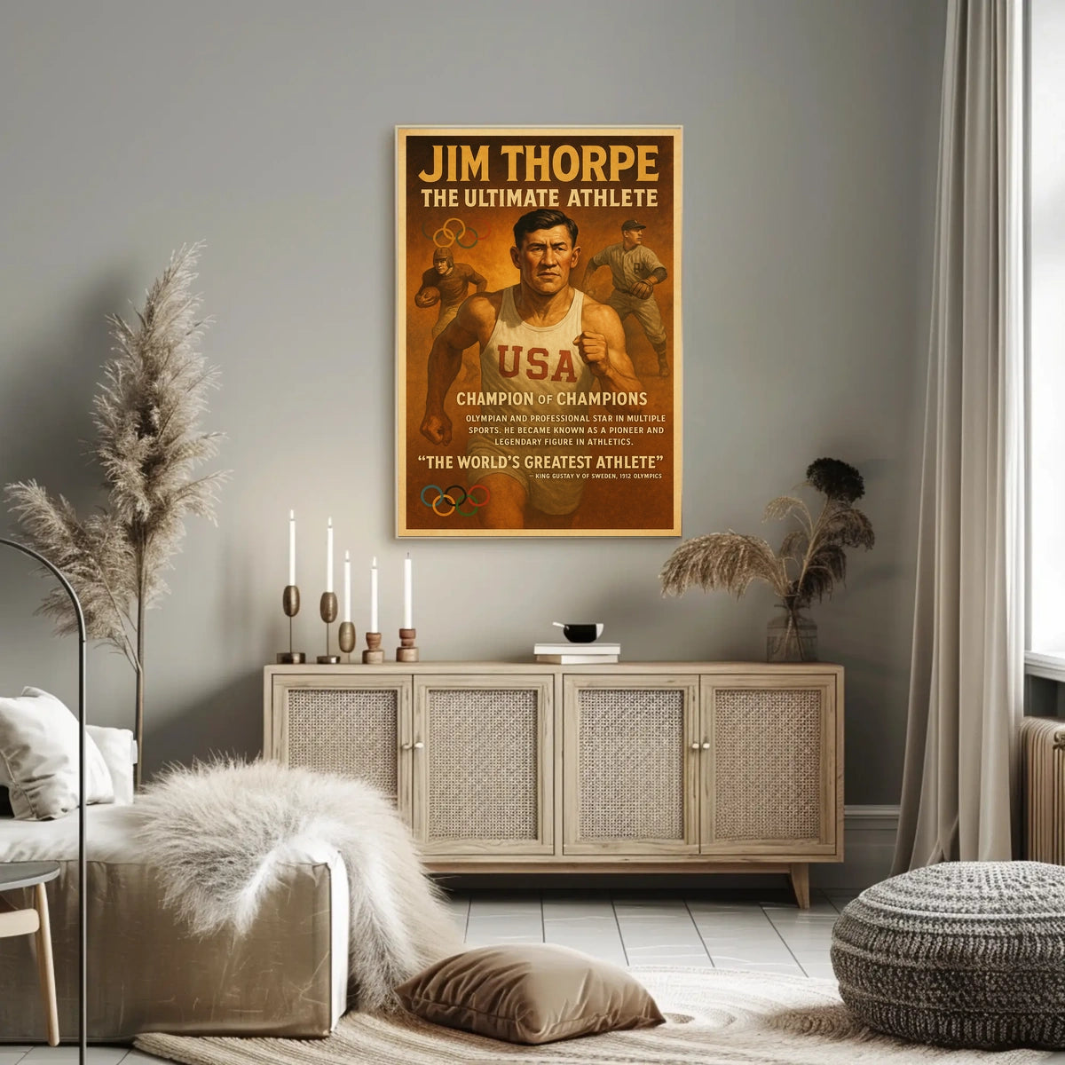 The Ultimate Athlete Tribute Jim Thorpe Poster