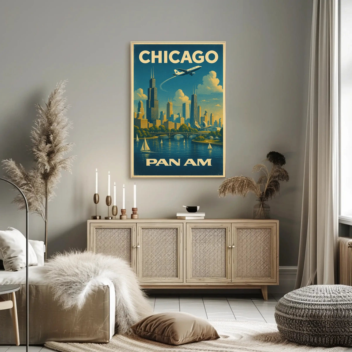 Chicago Pan Am Travel Poster