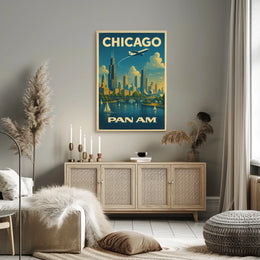 Chicago Pan Am Travel Poster