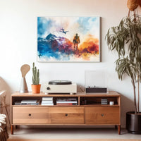 Adventure Awaits: Vibrant Mountain Journey Poster