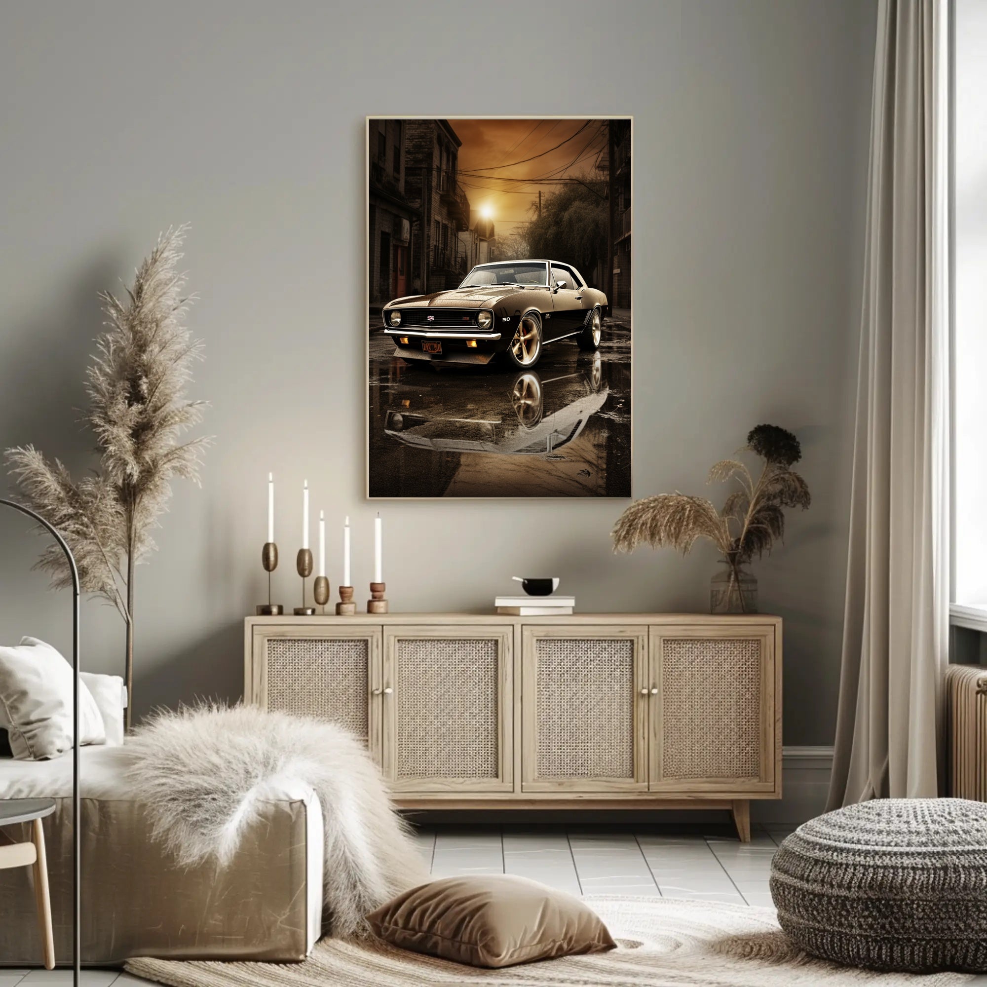 Classic Muscle in the City Poster PosterGoat