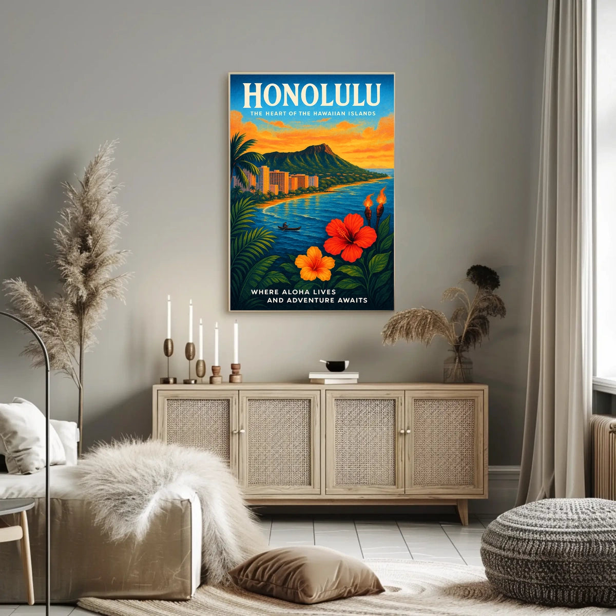 Honolulu The Heart of the Hawaiian Islands Poster