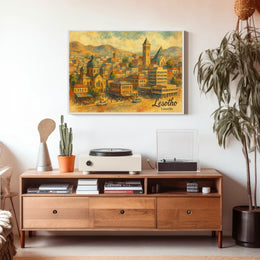 Lesotho Cityscape Poster