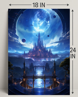 Celestial Cityscape Poster