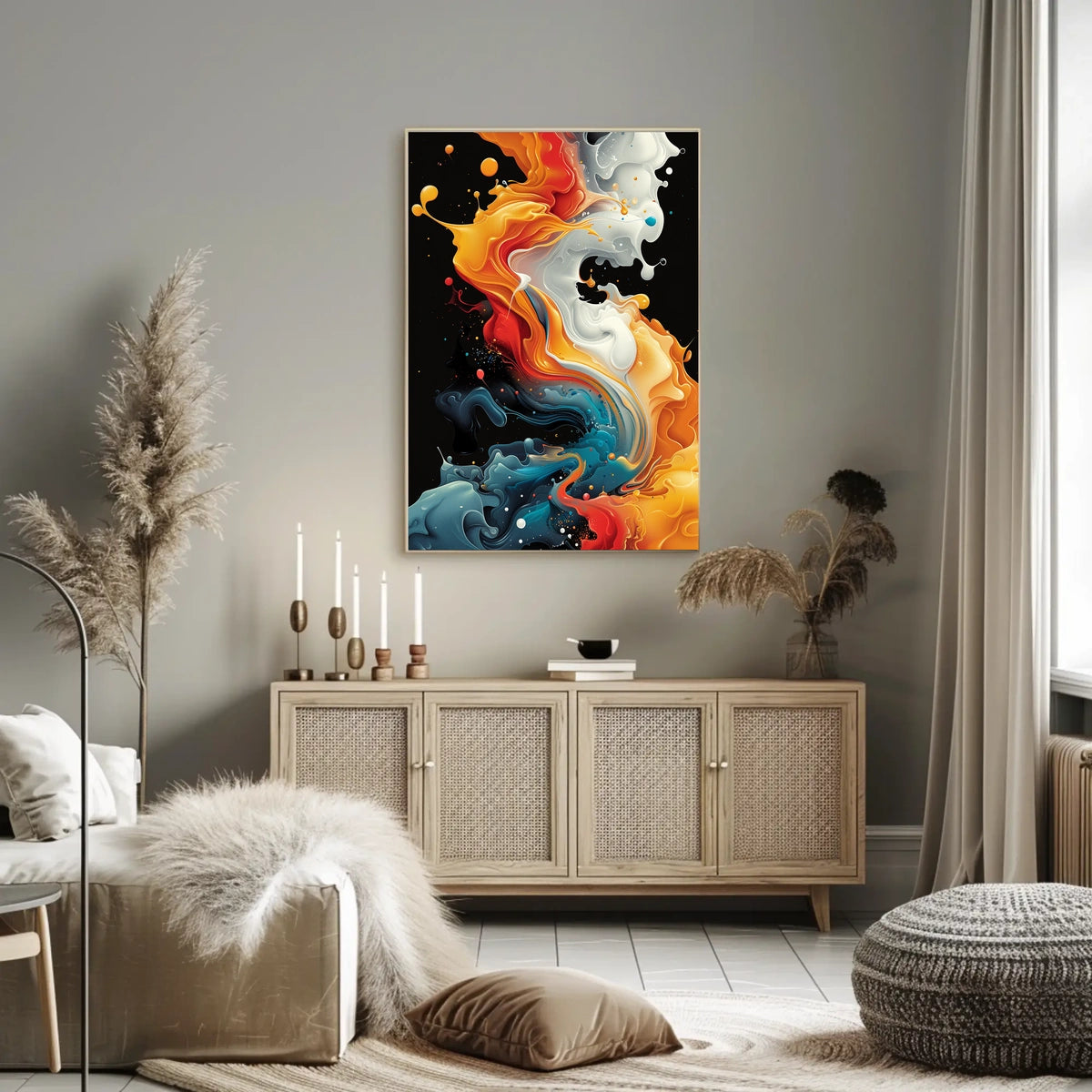 Abstract Color Symphony Abstract Poster