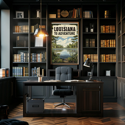 Louisiana Vintage Poster - Bayou Adventure