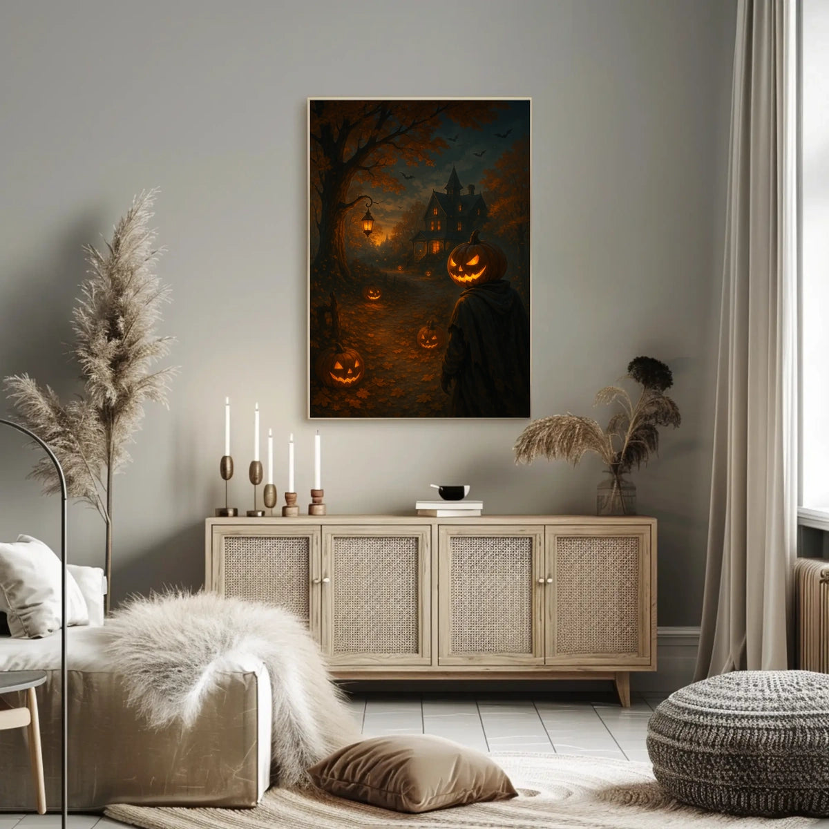 Halloween Night At The Haunted House Poster