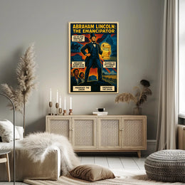 Abraham Lincoln Vintage Presidential Historical Illustration Poster PosterGoat