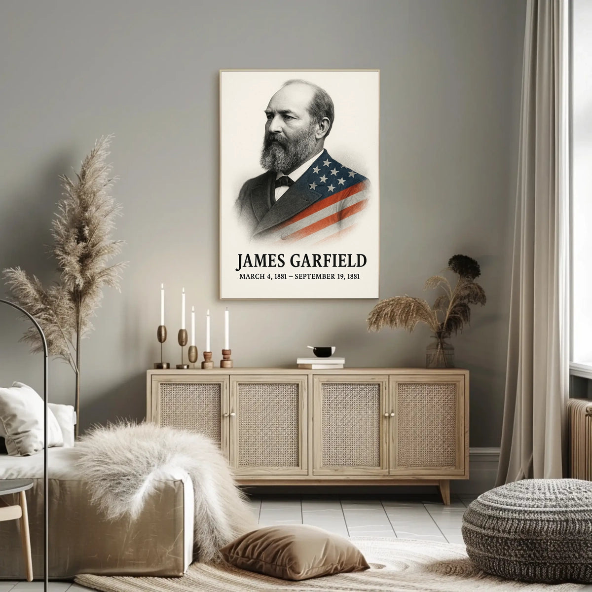 James A. Garfield 20th President of the United States Reflections Poster