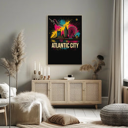 Atlantic City Skyline Poster