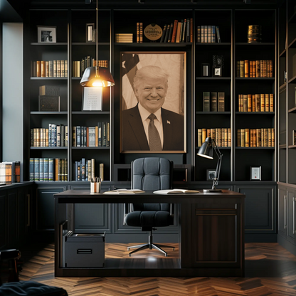 Donald Trump 45th President Sepia Photo