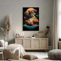 Cool Sunglasses Tiger Art Print Animal Poster