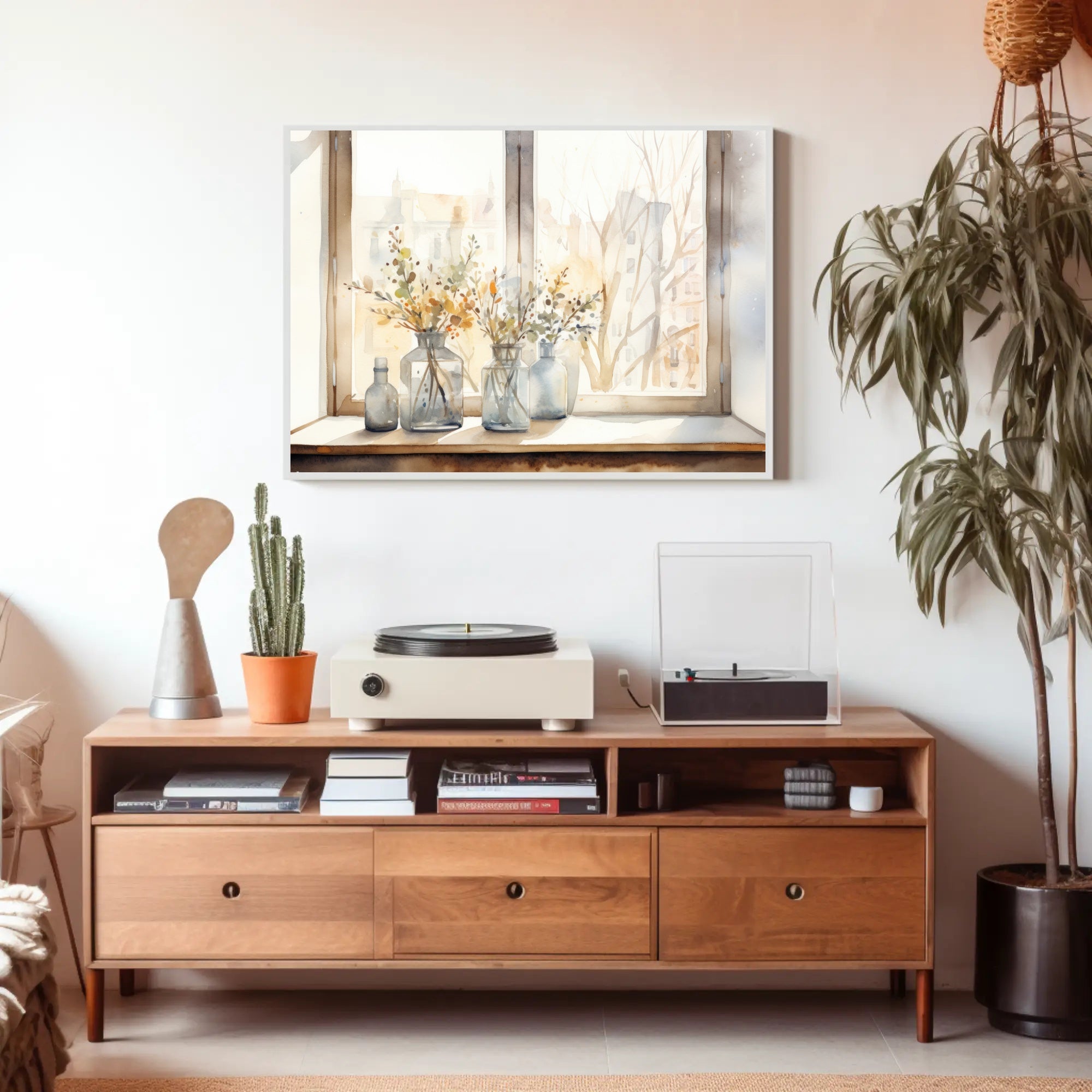 Tranquil Window Still Life Poster