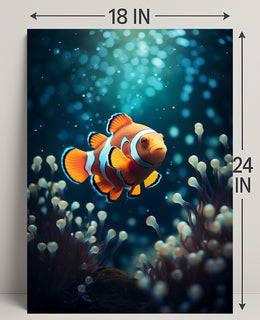 Clownfish In The Deep Poster PosterGoat