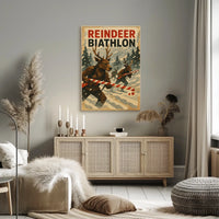 Reindeer Biathlon Poster