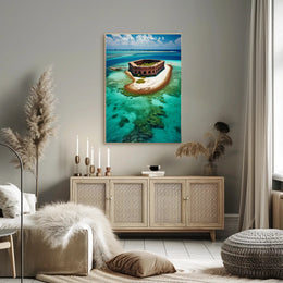 Dry Tortugas Travel Poster Vintage Coastal Wall Art