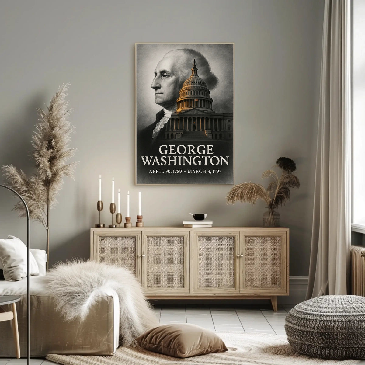 George Washington 1st President of the United States Reflections Poster