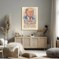 Unyielding Vision Donald Trump in Full Color Poster