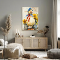 Chubby Goose In Star Spangled Bonnet Artwork Poster
