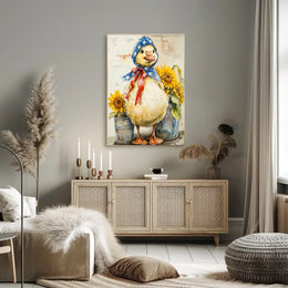 Chubby Goose In Star Spangled Bonnet Artwork Poster