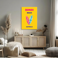Bondi Beach Retreat Surfboards Travel Poster PosterGoat