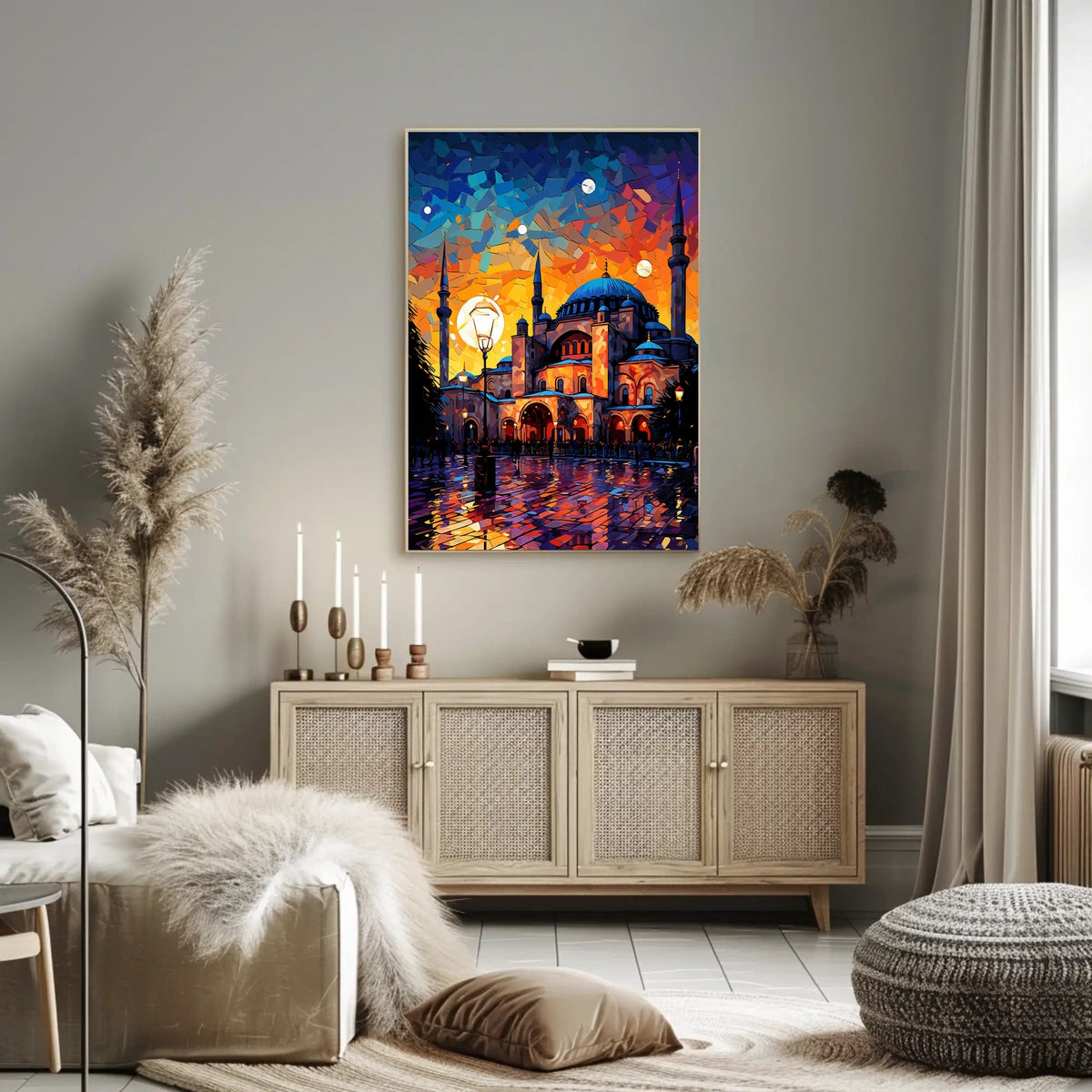Historic Grandeur Istanbul Evening Lights Cultural or Heritage Poster