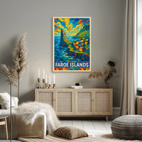Faroe Islands Vibrant Mosaic Poster