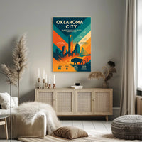 Oklahoma City Skyline: Urban or Cityscape Poster PosterGoat
