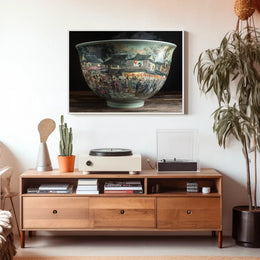 Ancient Asian Marketplace Ceramic Art Poster Print