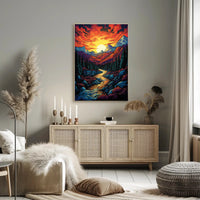 Mountain Sunrise Vista in National Park Poster