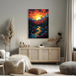 Mountain Sunrise Vista in National Park Poster