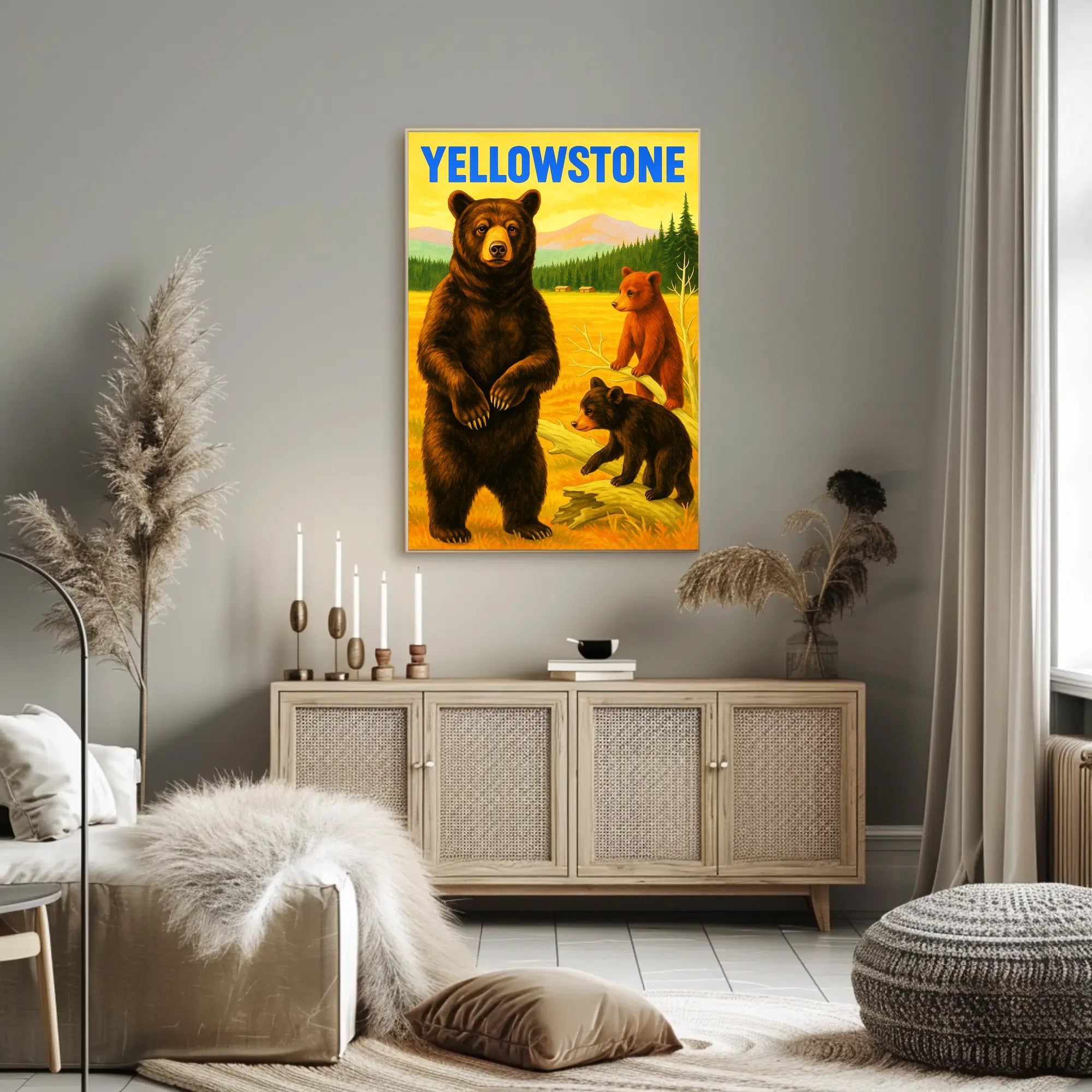 Yellowstone Bears Poster PosterGoat