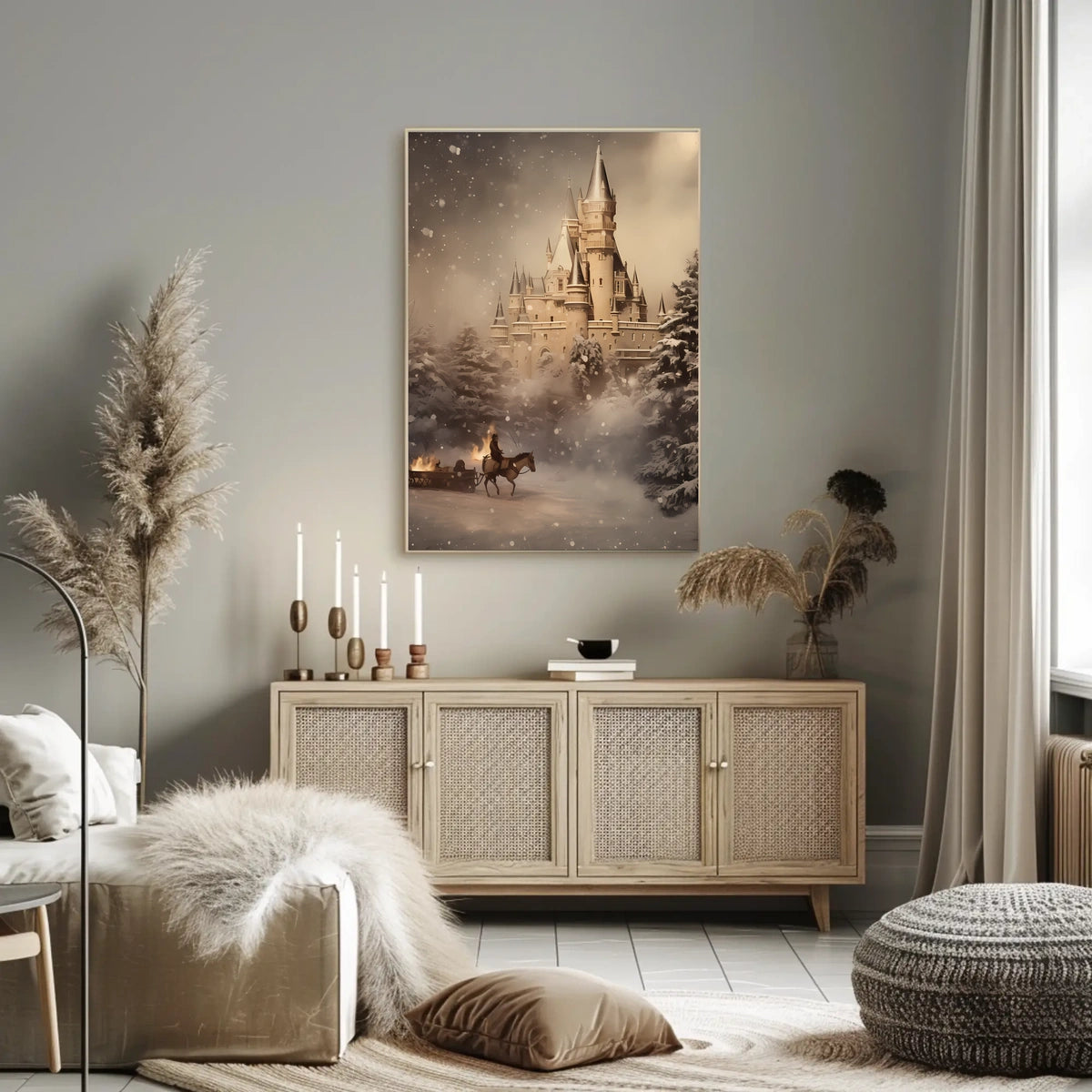 Enchanted Winter Castle Poster