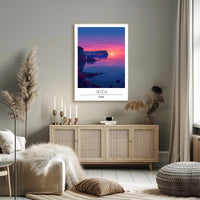 Ibiza Sunset Serenity Art Travel Poster