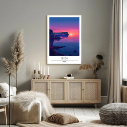 Ibiza Sunset Serenity Art Travel Poster
