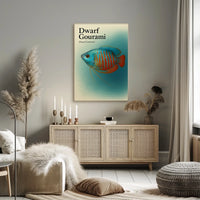 Dwarf Gourami Illustration Poster