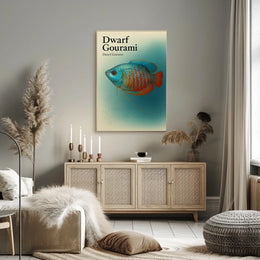 Dwarf Gourami Illustration Poster
