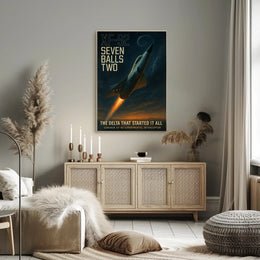 Convair XF-92 in Flight Futuristic Sci-Fi Poster