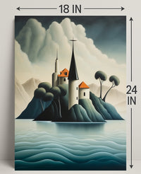 Enchanted Island Fortress Poster PosterGoat