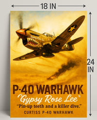 Gypsy Rose Lee P-40 Warhawk Poster PosterGoat