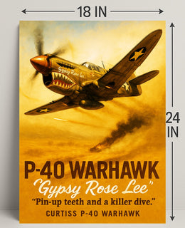 Gypsy Rose Lee P-40 Warhawk Poster PosterGoat